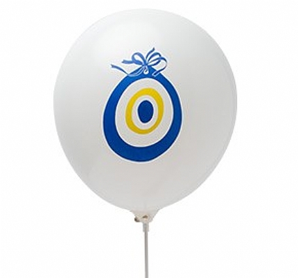 Nazar Boncuklu Beyaz Balon