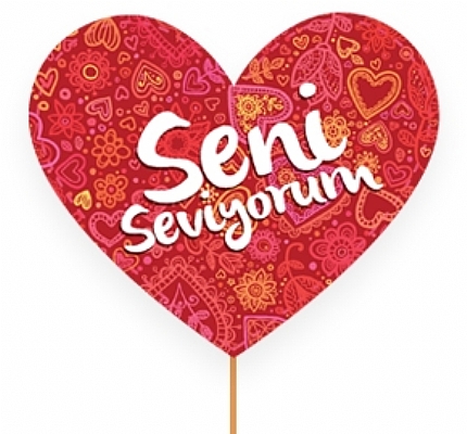 Seni Seviyorum Mini Pankart